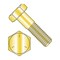 Newport Fasteners Grade 5, 5/16"-18 Hex Head Cap Screw, Zinc Yellow Steel, 2 in L, 100 PK 115733-100 - alternate 2